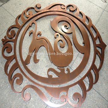 Vintage Copper Metal Signs Laser Cut